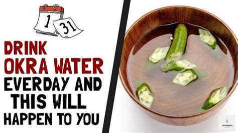 drinking okra water benefits